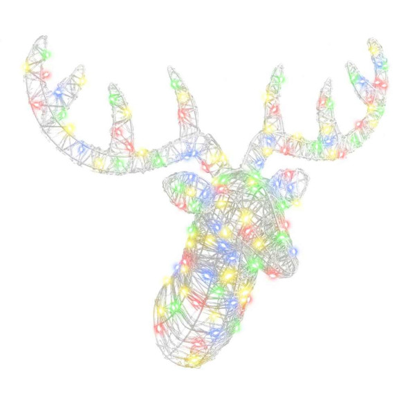 Cabeza de Reno de colores 60 cm Acrílico D