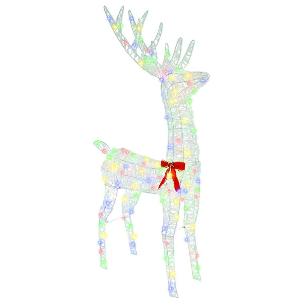 trineo tirado por reno de colores 120 cm 55 cm Acrílico M 3