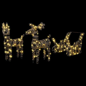 trineo tirado por reno Cálido 52.5 x 28 x 32.5 cm Ratán H