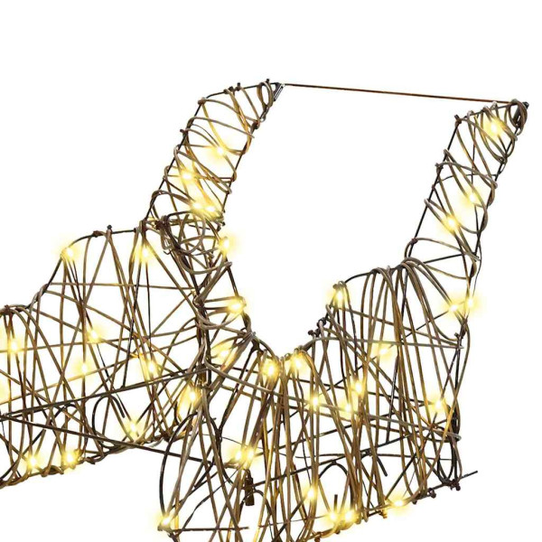 trineo tirado por reno Cálido 52.5 x 28 x 32.5 cm Ratán M 4