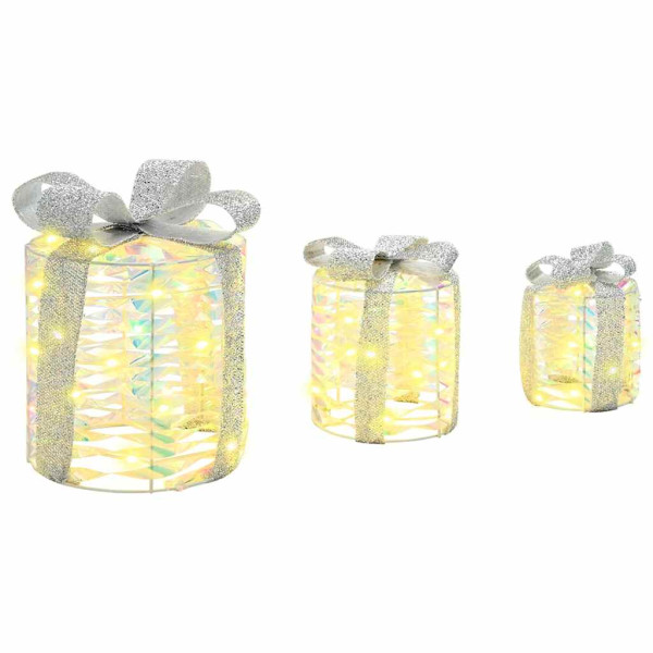 Decoración de caja de regalo 3 pcs cálido 12 cm 15 cm 20 cm PET M 2