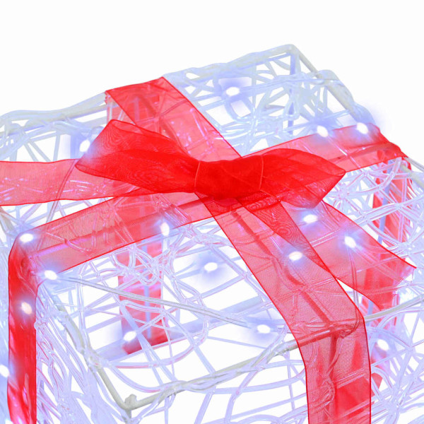 Caja de Regalo con 60 LED 3 pcs frío 20 x 20 x 20 cm Acrílico M 4