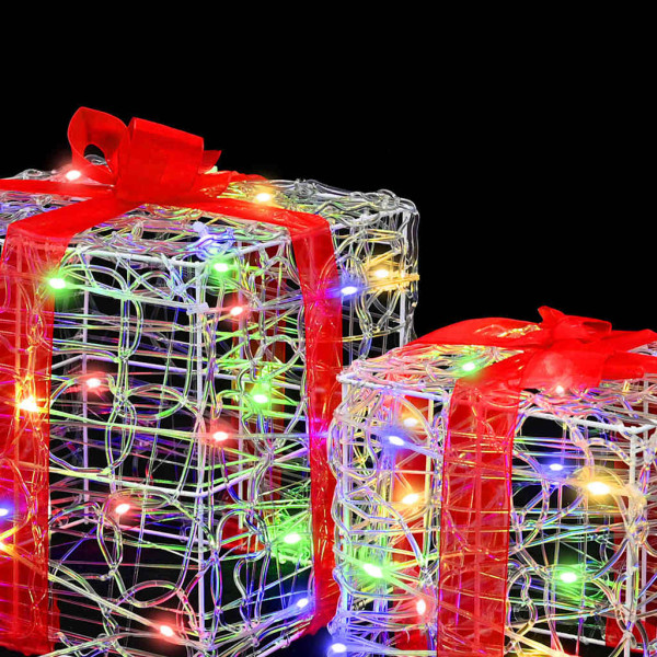 Caja de Regalo 3 pcs Multicolor 20 x 20 x 20 cm Acrílico M 5