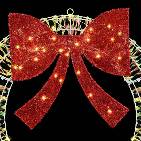 Corona con 60 LED cálido 75 cm PET M 3