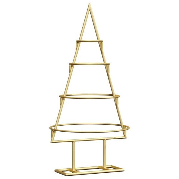 Árbol de Navidad de metal con soporte Dorado 60 cm M 2