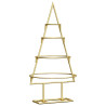 Árbol de Navidad de metal con soporte Dorado 60 cm 2