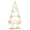 Árbol de Navidad de metal con soporte Dorado 60 cm 3
