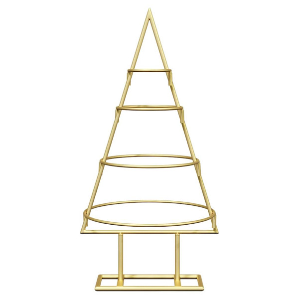 Árbol de Navidad de metal con soporte Dorado 60 cm M 5