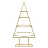 Árbol de Navidad de metal con soporte Dorado 60 cm 5