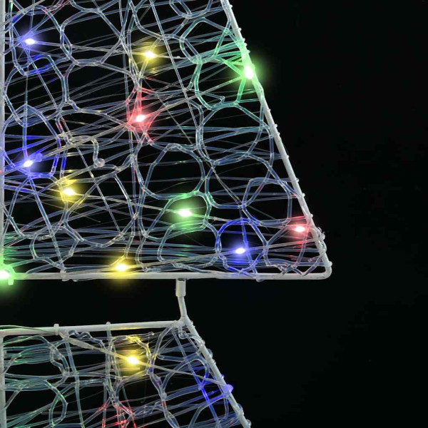 Árbol de Navidad con 240 LED Multicolor 180 cm Acrílico M 5