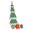 Árbol de Navidad iluminado con 3 cajas de regalo 2D blanca cálida 2