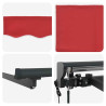Toldo Retráctil Rojo 350x250 cm Poliéster y aluminio y tela 7