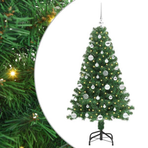 Árbol de Navidad artificial Verde 150 cm PVC y Acero y Plástico H
