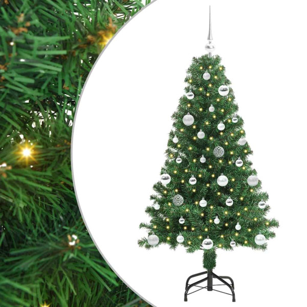 Árbol de Navidad artificial Verde 150 cm PVC y Acero y Plástico M 2