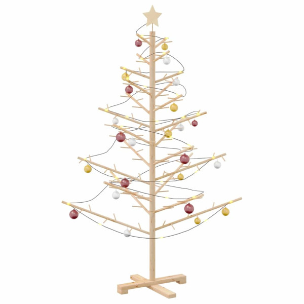 Árbol de Navidad de madera Natural 150 cm Madera maciza de pino M 3