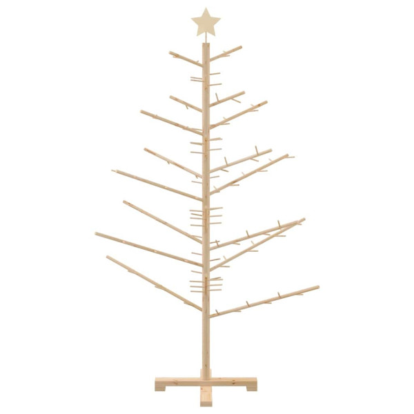 Árbol de Navidad de madera Natural 150 cm Madera maciza de pino M 5