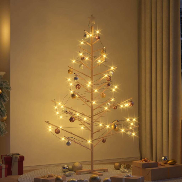 Árbol de Navidad de madera Natural 180 cm Madera maciza de pino D