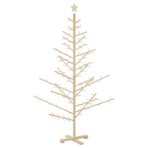 Árbol de Navidad de madera Natural 180 cm Madera maciza de pino H