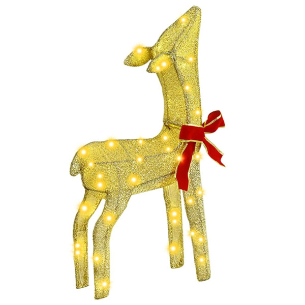 Familia de renos 3 pcs cálido 68 x 26 x 127 cm tela M 4