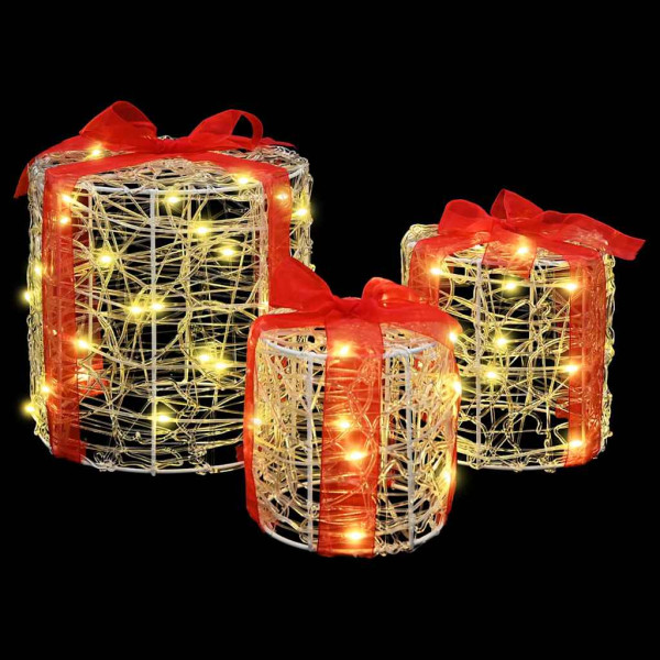 Decoración de Caja de Regalo 3 pcs cálido 20 x 20 x 21 cm M 3