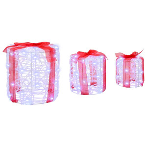 Decoración de Caja de Regalo 3 pcs frío 20 x 20 x 21 cm H