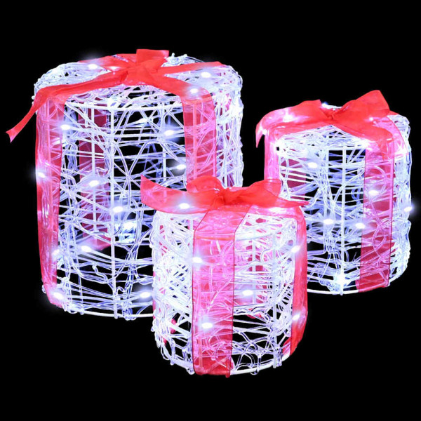 Decoración de Caja de Regalo 3 pcs frío 20 x 20 x 21 cm M 3