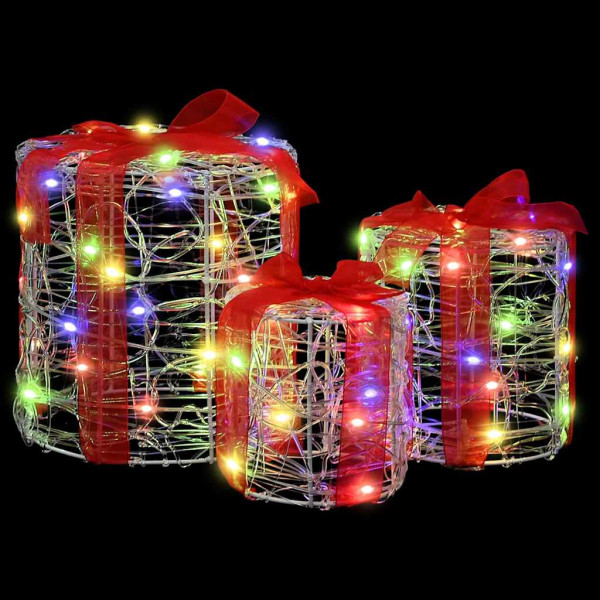 Decoración de Caja de Regalo 3 pcs de colores 20 x 20 x 21 cm M 3