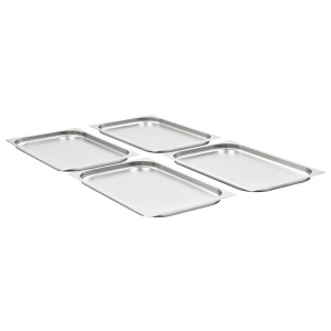 Bandejas Gastronorm 4 unidades GN 1/1 20 mm acero inoxidable H