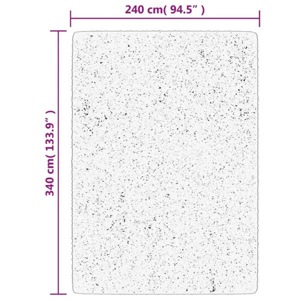 Alfombra de pelo corto suave y lavable gris antracita 240x340cm M 6