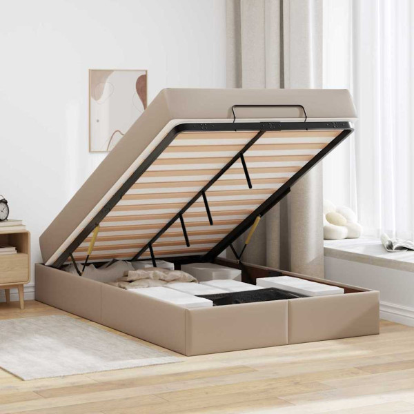 Estructura de cama con colchón Capuchino 120 x 190 cm M 4