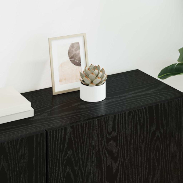 Conjunto de mueble para TV de pared 5 pcs Roble negro M 4