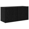 Conjunto de mueble para TV de pared 5 pcs Roble negro 5
