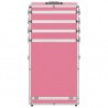 Maletín trolley de maquillaje de aluminio rosa 3