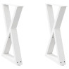 Patas para mesa de comedor (2 unidades). color blanco. 50 x 72-73.3 cm. acero 2