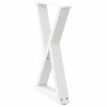 Patas para mesa de comedor (2 unidades). color blanco. 50 x 72-73.3 cm. acero 4