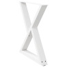 Patas para mesa de comedor (2 unidades). color blanco. 70 x (72-73.3) cm. acero 4