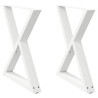 Patas para mesa de comedor (2 unidades). color blanco. 80 x 72-73.3 cm. acero 2