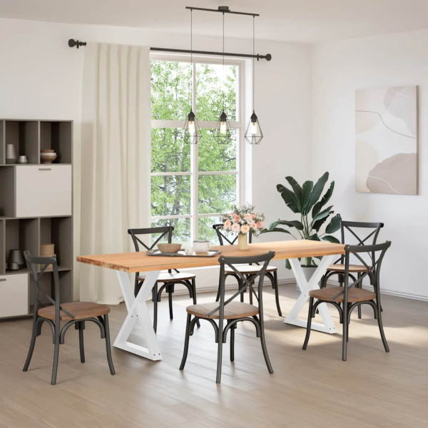 Patas para mesa de comedor (2 unidades). color blanco. 80 x 72-73.3 cm. acero M 3