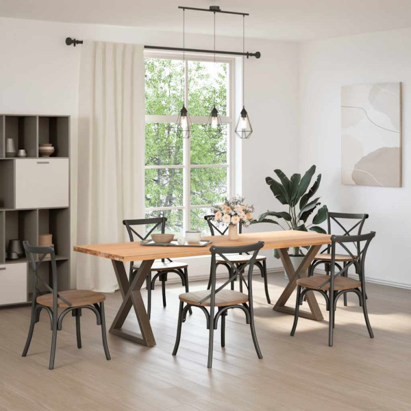 Patas para mesa de comedor (2 unidades. acero natural. 80 x 72-73.3 cm) M 3