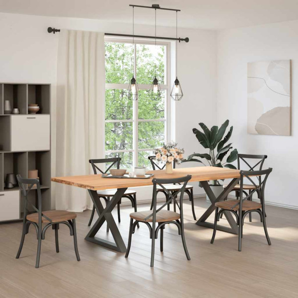 Patas para mesa de comedor (2 unidades). antracita. 90 x (72-73.3) cm. acero M 3