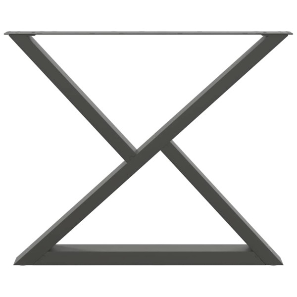 Patas para mesa de comedor (2 unidades). antracita. 90 x (72-73.3) cm. acero M 5