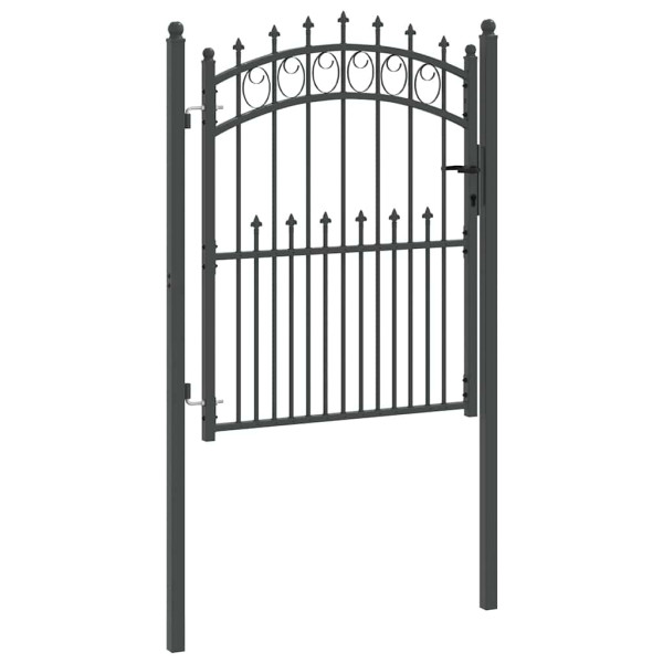 Puerta de cerca con picos Gris 150 x 100 cm M 5