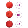 Juego de Esferas de Navidad 4 pcs Rojo 3