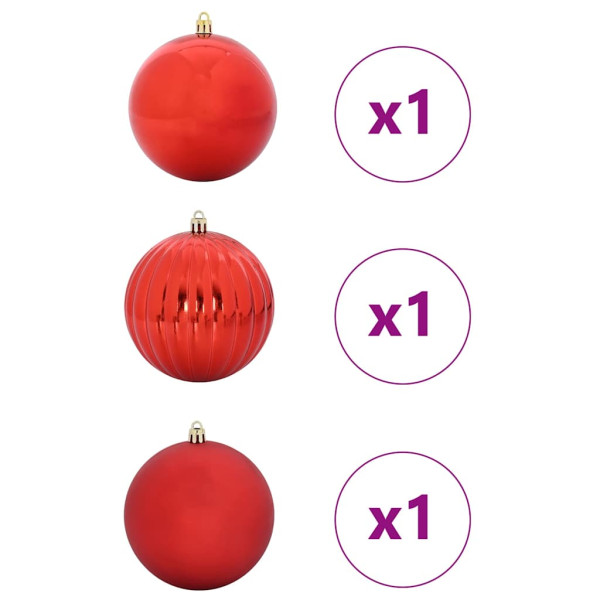 Juego de Esferas de Navidad 3 pcs Rojo M 3