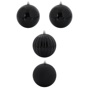 Juego de Esferas de Navidad 4 pcs Negro H