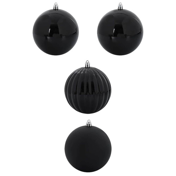 Juego de Esferas de Navidad 4 pcs Negro M 2