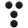 Juego de Esferas de Navidad 4 pcs Negro 2