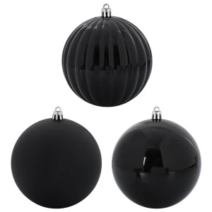 Juego de Esferas de Navidad 3 pcs Negro H