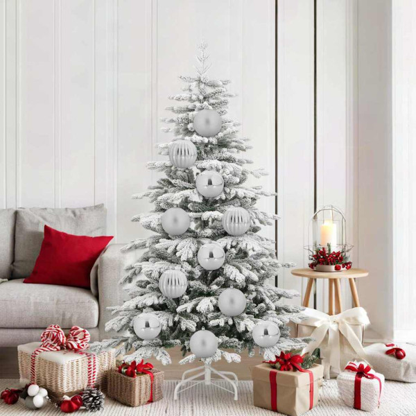 Juego de Esferas de Navidad 9 pcs Plateado D