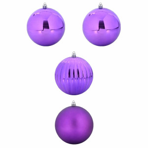 Juego de Esferas de Navidad 4 pcs Lila H